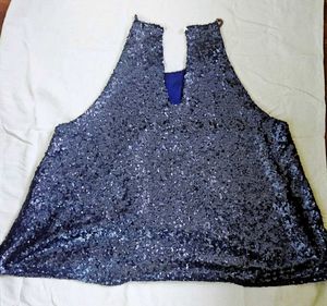 Royal Blue Sequin Party Top