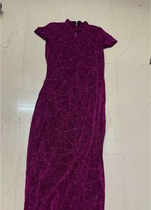 Unused Sparkly Burgundy Long Dress