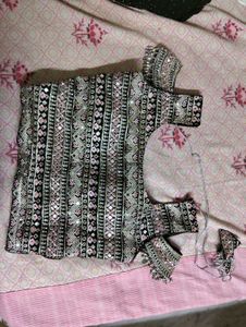 Green Sequin Lehenga Choli Set