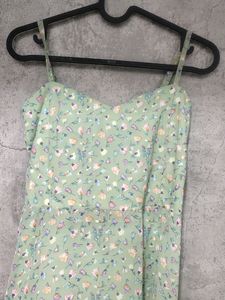Green Summer Floral Dress 💚