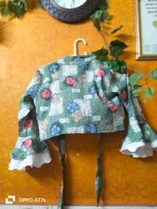 Girl&#39;s Dress with Floral Jacket