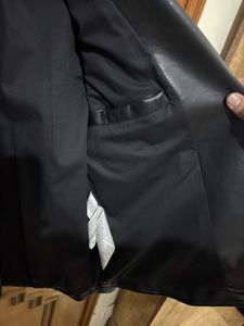 ZARA Black Faux Leather Biker Jacket M(40)