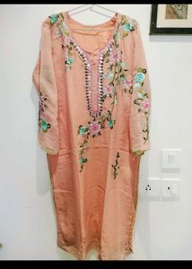 Embroidered Kurti With Pant