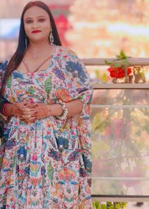 Elegant Floral Print Kurta