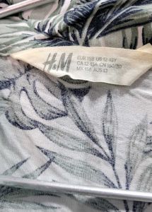 H&amp;M green Print Shirt