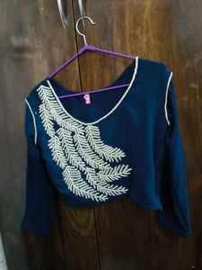 Elegant Navy Blue Draped Saree