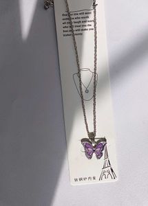 Purple Butterfly Necklace