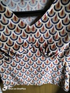 Velvet Patterned Long Sleeve Top/blouse