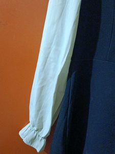 Black &amp; White Long Sleeve Dress