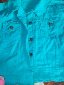 Cute Teal Denim Jacket