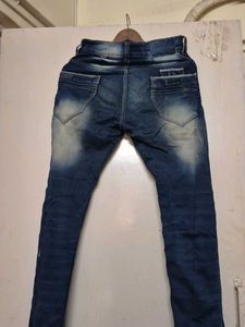 Acid Wash Blue Ray Denim Jeans