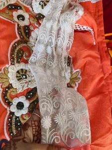 Beautiful Worked Orange Kurti