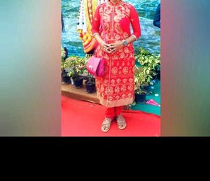 Red & Gold Salwar Kameez Suit
