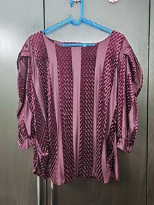 Plum Velvet Textured Top