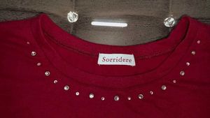 Sparkle Neck Red Tunic Top🌟🎀