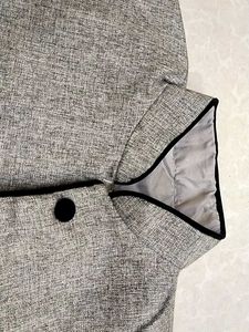 Gray Mandarin Collar Vest
