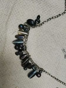 Beaded Silver Chain Necklace