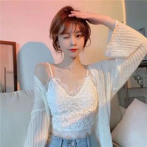 Girls Lace V-Neck Camisole Padded Spaghetti Strap