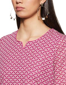 Purple Printed Kurta Top