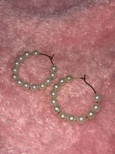 Pearl Hoop Earrings