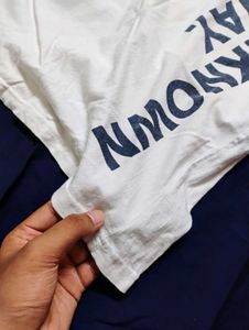 Full Sleeve White T-Shirt For Men Casual 🤍