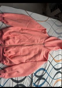 Peach Zip-Up Hoodie