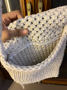 Macrame Fringe Crossbody Bag