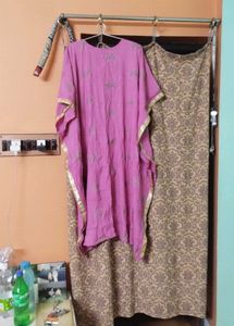 Pink Embroidered Kaftan Kurta