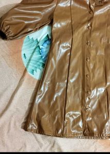Brown Faux Leather Dress( Unused)