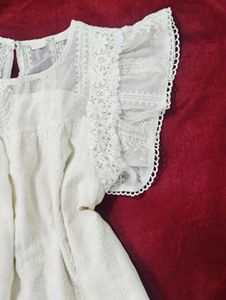Lolita Lace Dress With Flutter Sleeves