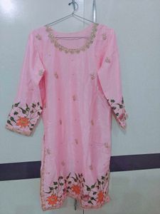 Elegant Pink Kurta and plazzo Set