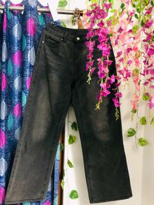 Wide Leg Black Jeans