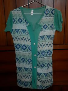 teal synthetic top