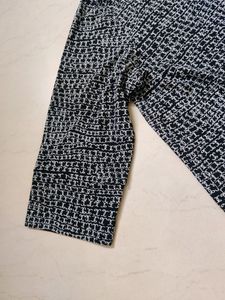 Black And White Hip Cover Top