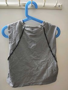 Gray Sleeveless Top