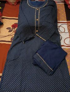 Navy Blue Polka Dot Cord Set