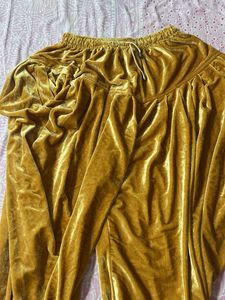 Gold Velvet Shiny Balloon Pyjama/Dhoti
