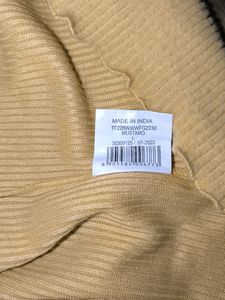 FIG Ribbed Sweatshirt Mustard Color Large Size
