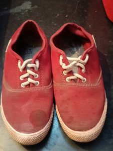 Kids Red Casual Shoes