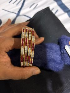Ruby &amp; Diamond Bangle Set