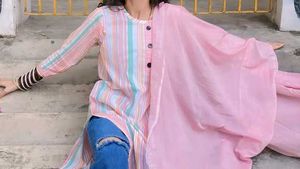 Striped Kurta Set