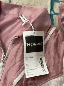 Pink &amp; White Zip-Up Jacket