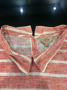 Not Used Striped Peter Pan Collar Top Size XXL