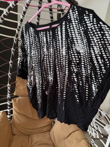 Black and Silver  Top