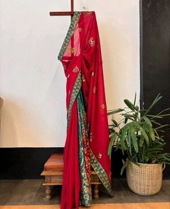 Elegant Red Saree