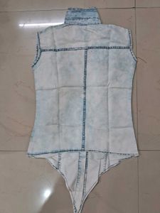 Denim Rose Top