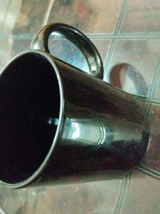 Jet Black Mug With One Sided Print