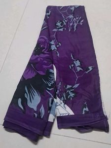 Purple Floral Print Dupatta