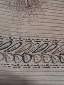 Elegant Brown Leaf Print Saree