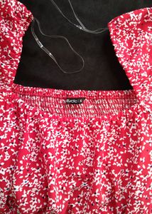 Zudio Red Floral Dress (Women)